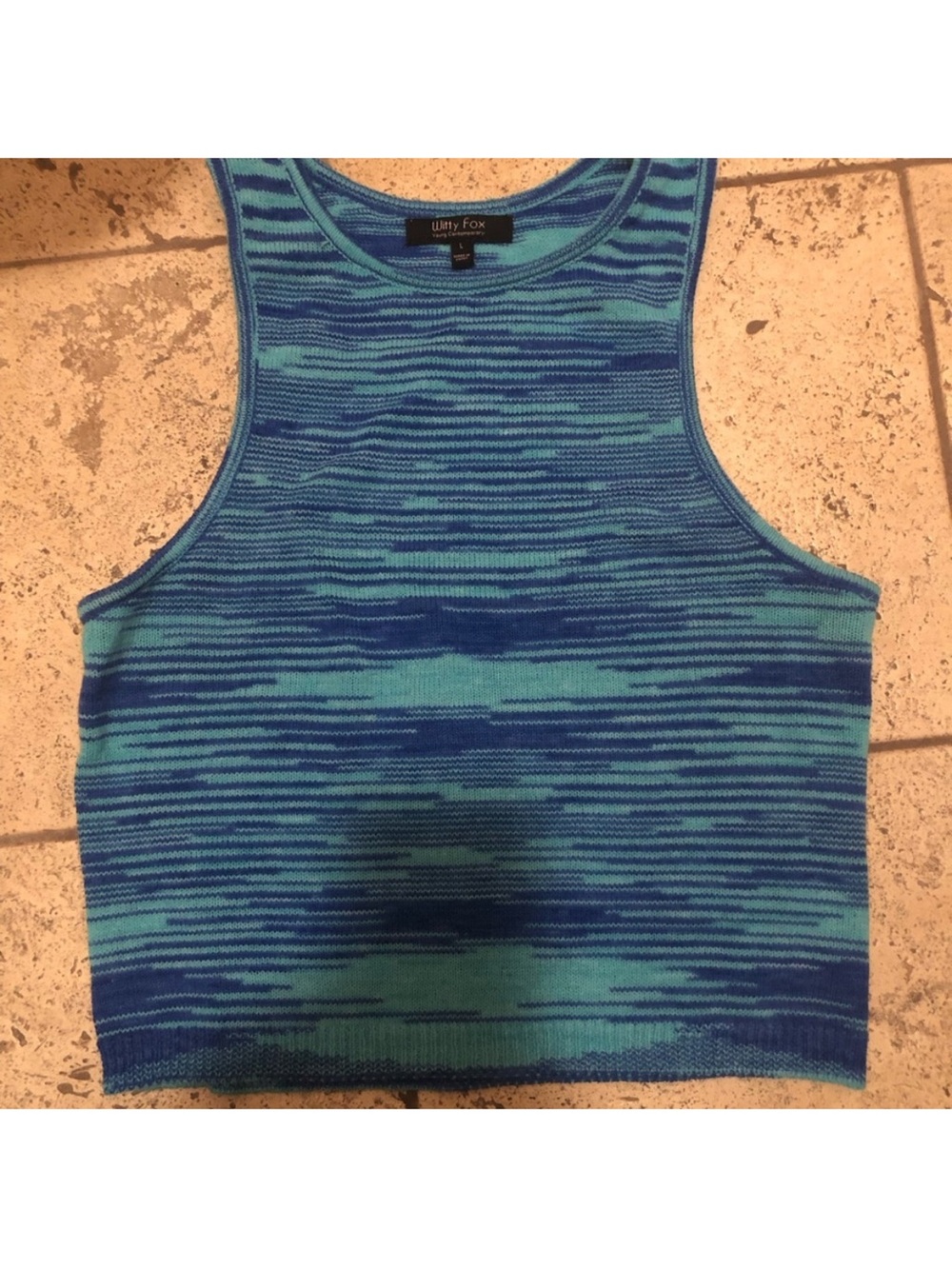LAST CHANCE SALE - Witty Fox racer back knit crop top